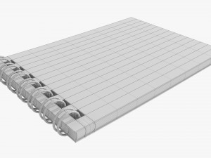 Notebook with spiral 02 3D Model