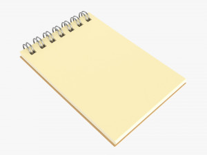 Notebook with spiral 02 flipped Modelo 3D
