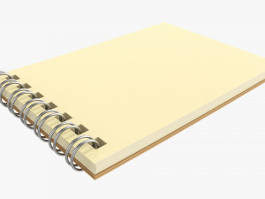 Notebook with spiral 02 flipped Modelo 3D
