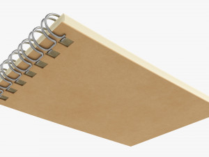 Notebook with spiral 02 flipped Modelo 3D