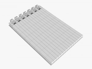 Notebook with spiral 02 flipped Modelo 3D