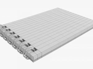 Notebook with spiral 02 flipped Modelo 3D