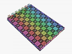 Notebook with spiral 02 flipped Modelo 3D