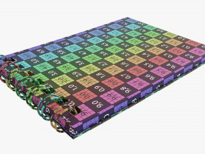 Notebook with spiral 02 flipped Modelo 3D