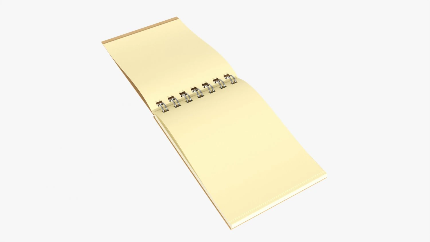 Notebook with spiral 02 opened 3D Model .c4d .max .obj .3ds .fbx .stl .blend 