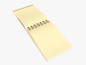 Notebook with spiral 02 opened Modelo 3D