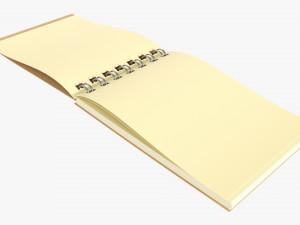Notebook with spiral 02 opened 3Dモデル