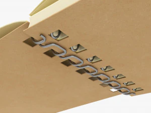 Notebook with spiral 02 opened 3D Model