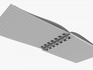Notebook with spiral 02 opened 3Dモデル
