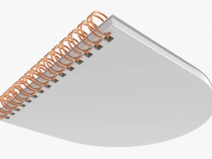 Notebook with spiral 03 3D Model