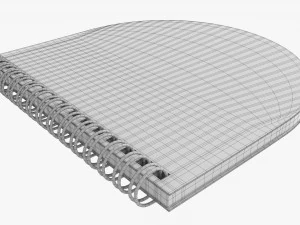 Notebook with spiral 03 3D Model