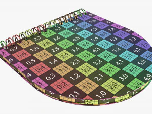 Notebook with spiral 03 3D Model