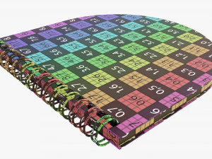 Notebook with spiral 03 3D Model