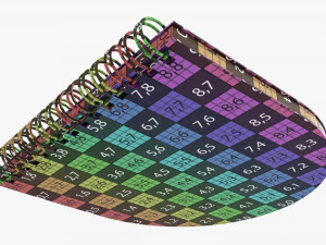 Notebook with spiral 03 3D Model