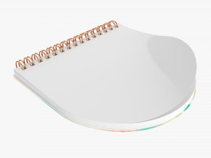 Notebook with spiral 03 flipped 3D-Modell