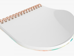 Notebook with spiral 03 flipped Modelo 3D