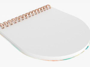 Notebook with spiral 03 flipped Modelo 3D