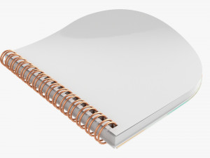 Notebook with spiral 03 flipped Modelo 3D