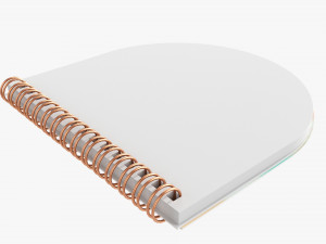 Notebook with spiral 03 flipped Modelo 3D