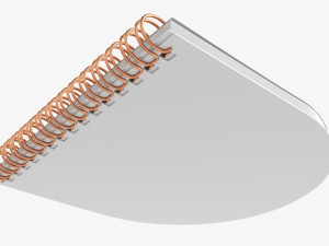 Notebook with spiral 03 flipped Modelo 3D