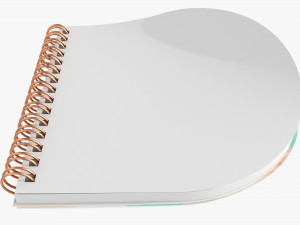 Notebook with spiral 03 flipped Modelo 3D