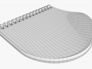 Notebook with spiral 03 flipped Modelo 3D