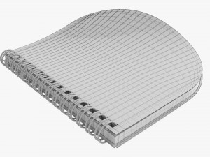 Notebook with spiral 03 flipped Modelo 3D