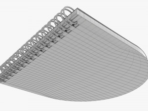 Notebook with spiral 03 flipped Modelo 3D