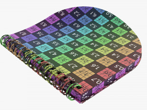 Notebook with spiral 03 flipped Modelo 3D
