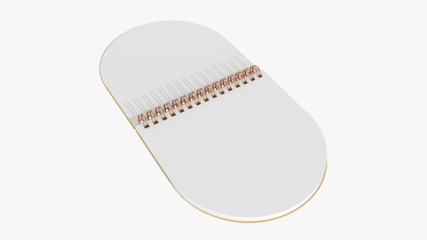 Notebook with spiral 03 opened 3D Model .c4d .max .obj .3ds .fbx .stl .blend
