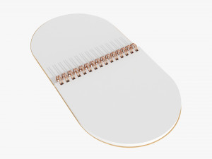 Notebook with spiral 03 opened Modelo 3D