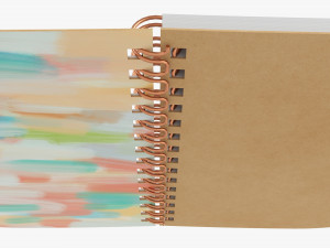Notebook with spiral 03 opened 3D मॉडल