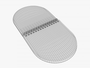 Notebook with spiral 03 opened 3D मॉडल