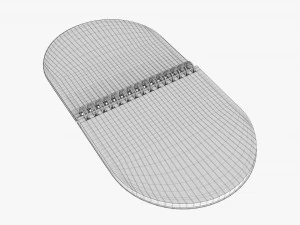 Notebook with spiral 03 opened 3D Model