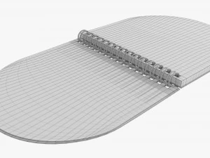 Notebook with spiral 03 opened 3D Model