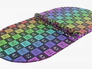 Notebook with spiral 03 opened 3D Model