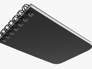 Notebook with spiral 04 3D Model
