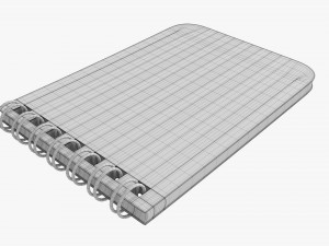 Notebook with spiral 04 3D Model