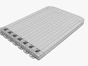 Notebook with spiral 04 3D Model