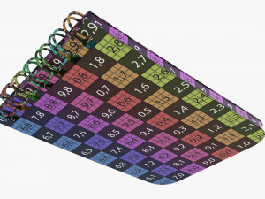 Notebook with spiral 04 3D Model