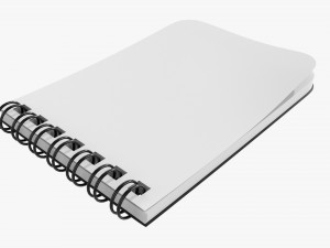 Notebook with spiral 04 flipped 3D Model
