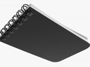 Notebook with spiral 04 flipped 3D Model