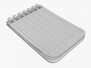 Notebook with spiral 04 flipped 3D Model