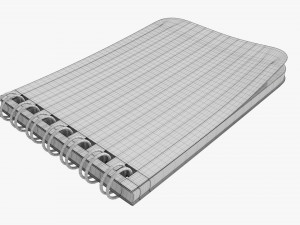 Notebook with spiral 04 flipped 3D Model