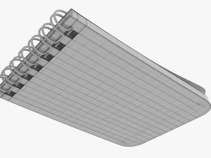 Notebook with spiral 04 flipped 3D Model