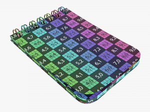 Notebook with spiral 04 flipped 3D Model
