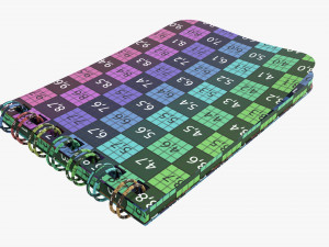 Notebook with spiral 04 flipped 3D Model