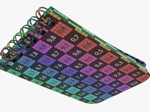 Notebook with spiral 04 flipped 3D Model