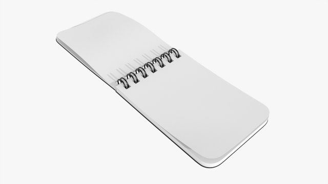 Notebook with spiral 04 opened Modèle 3D .c4d .max .obj .3ds .fbx .stl .blend 