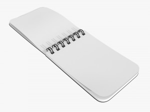 Notebook with spiral 04 opened Modelo 3D
